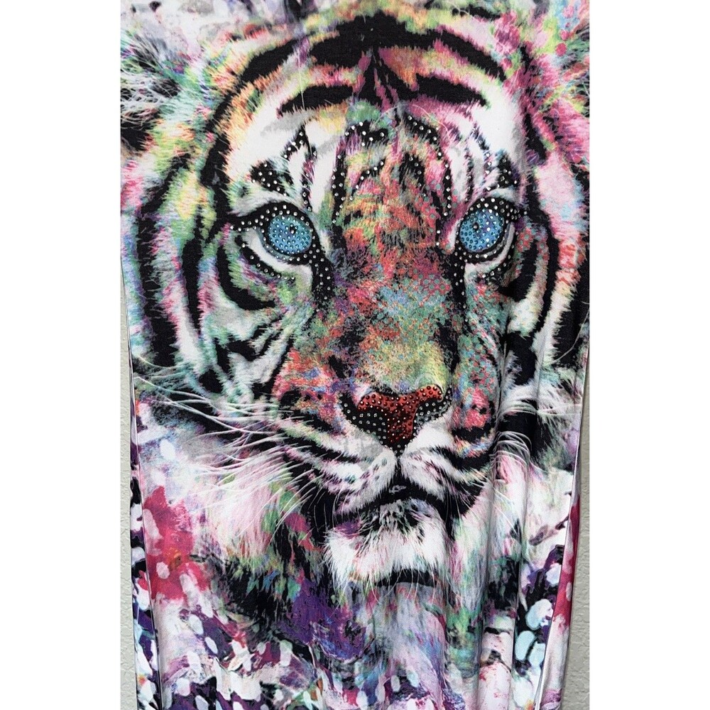 Style B Dress Tiger Studded Multicolored Women Sz L - Picture 5 of 10